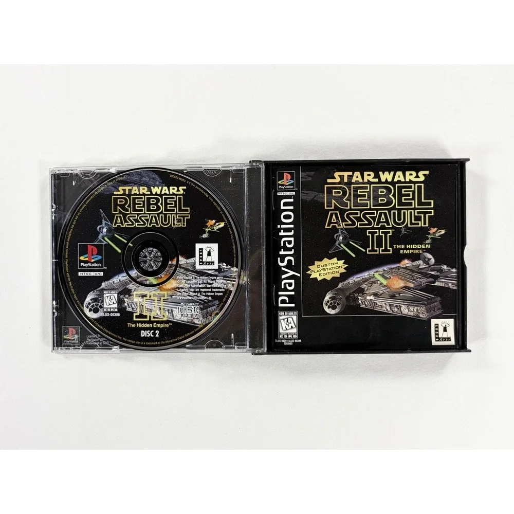 Star Wars Rebel Assault II The Hidden Empire‎ PS1 PlayStation 1 1996 Black Label